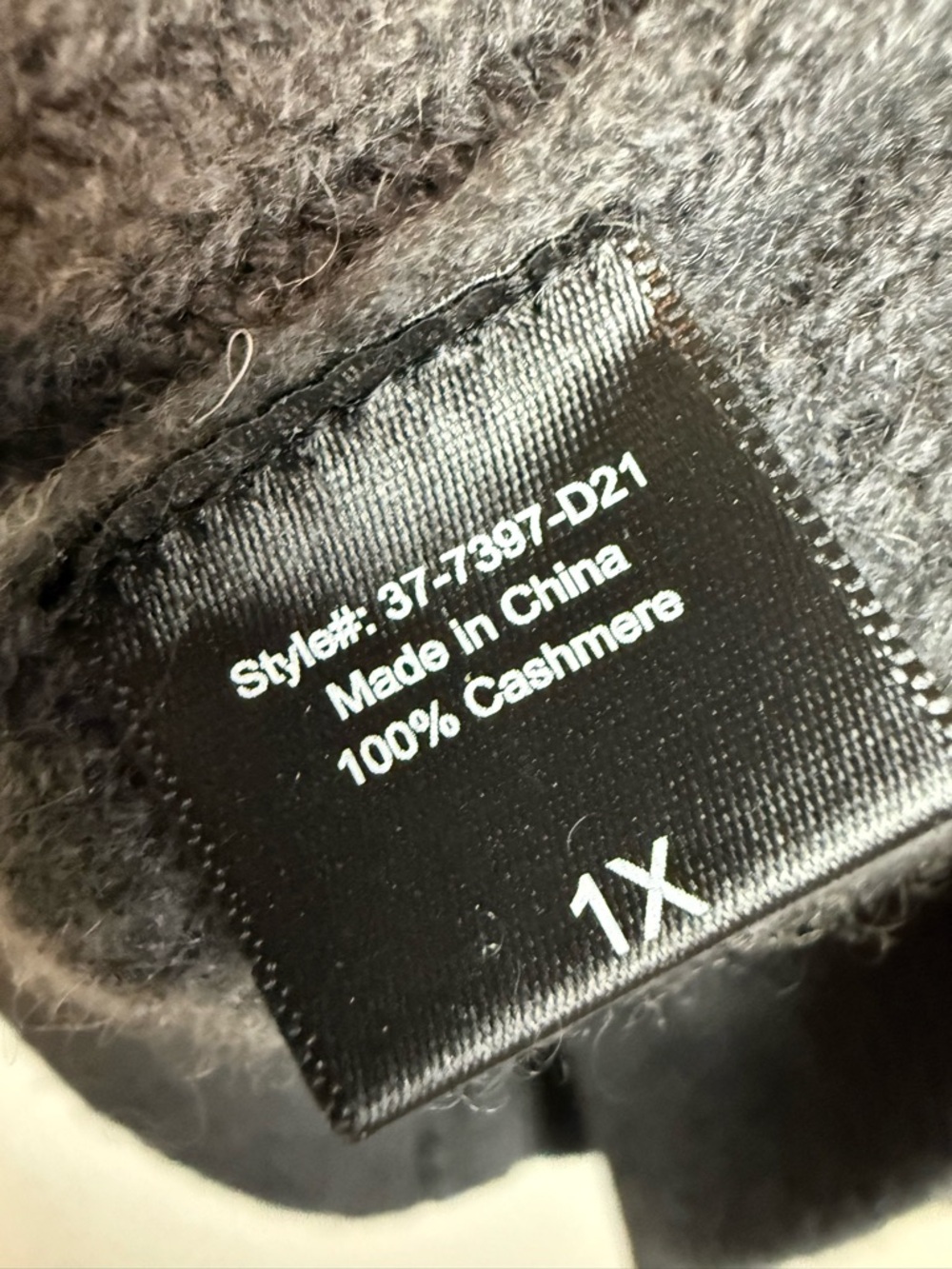 Jenni Kayne Cashmere Cocoon Cardigan Sweater Oversized Charcoal Gray Size 1X - Picture 11 of 11